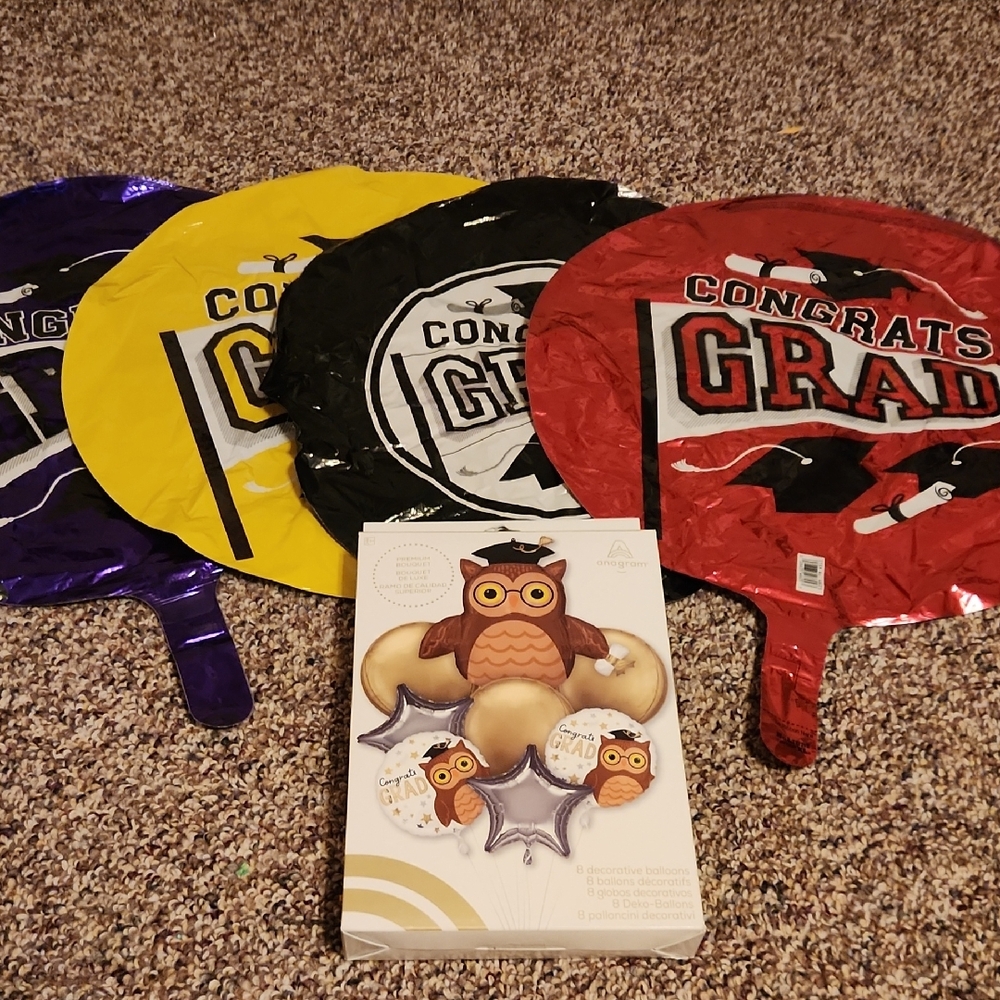 Graduation Themed Foil Balloons Set